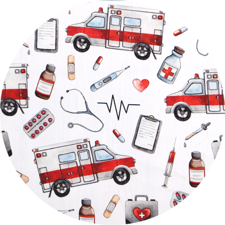 Zdravotnická halena s potiskem