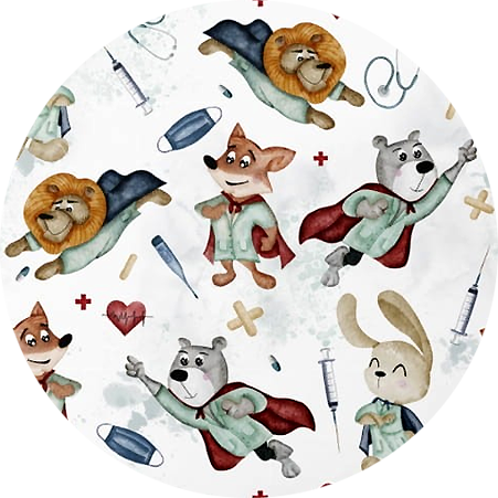 Zdravotnická halena s potiskem