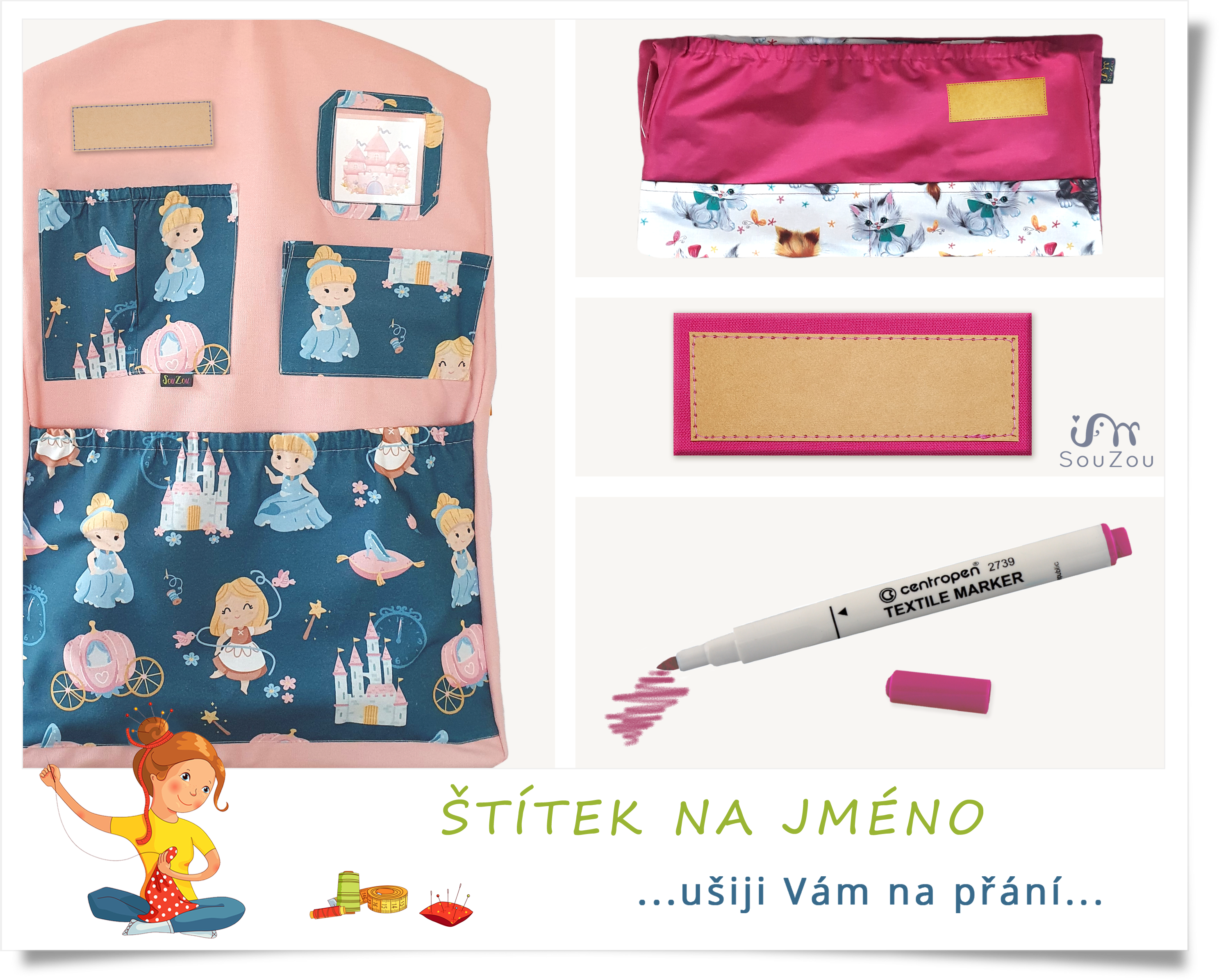 SouZou Kapsář do školky se JMÉNEM