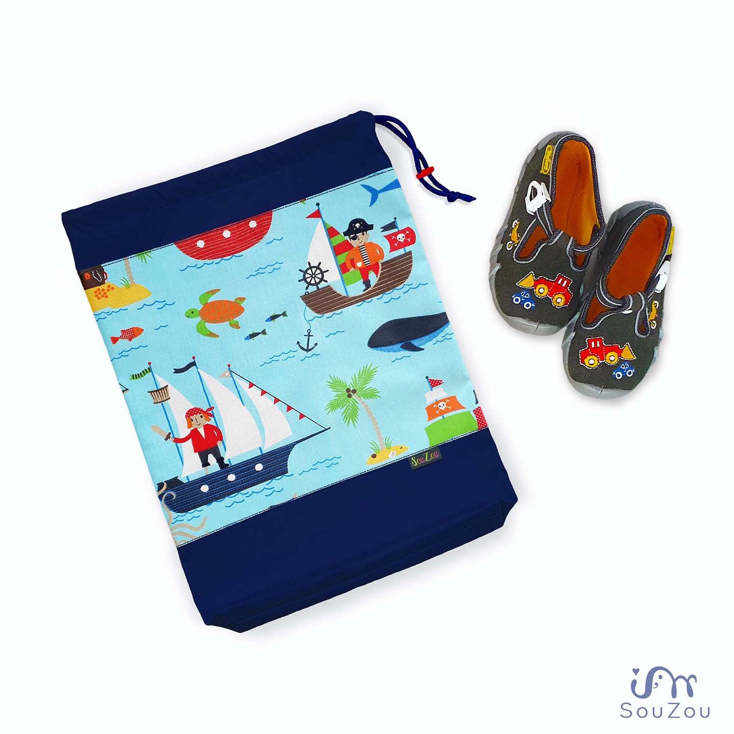 Pytlík na bačkorky PIRÁTI