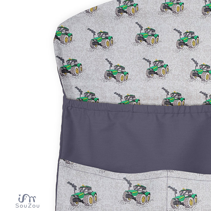 KAPSÁŘ na ramínko do školky TRAKTORY