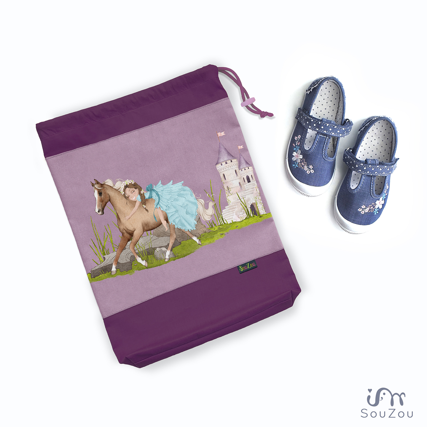 AUTORSKÝ pytlík na bačkorky PRINCEZNY