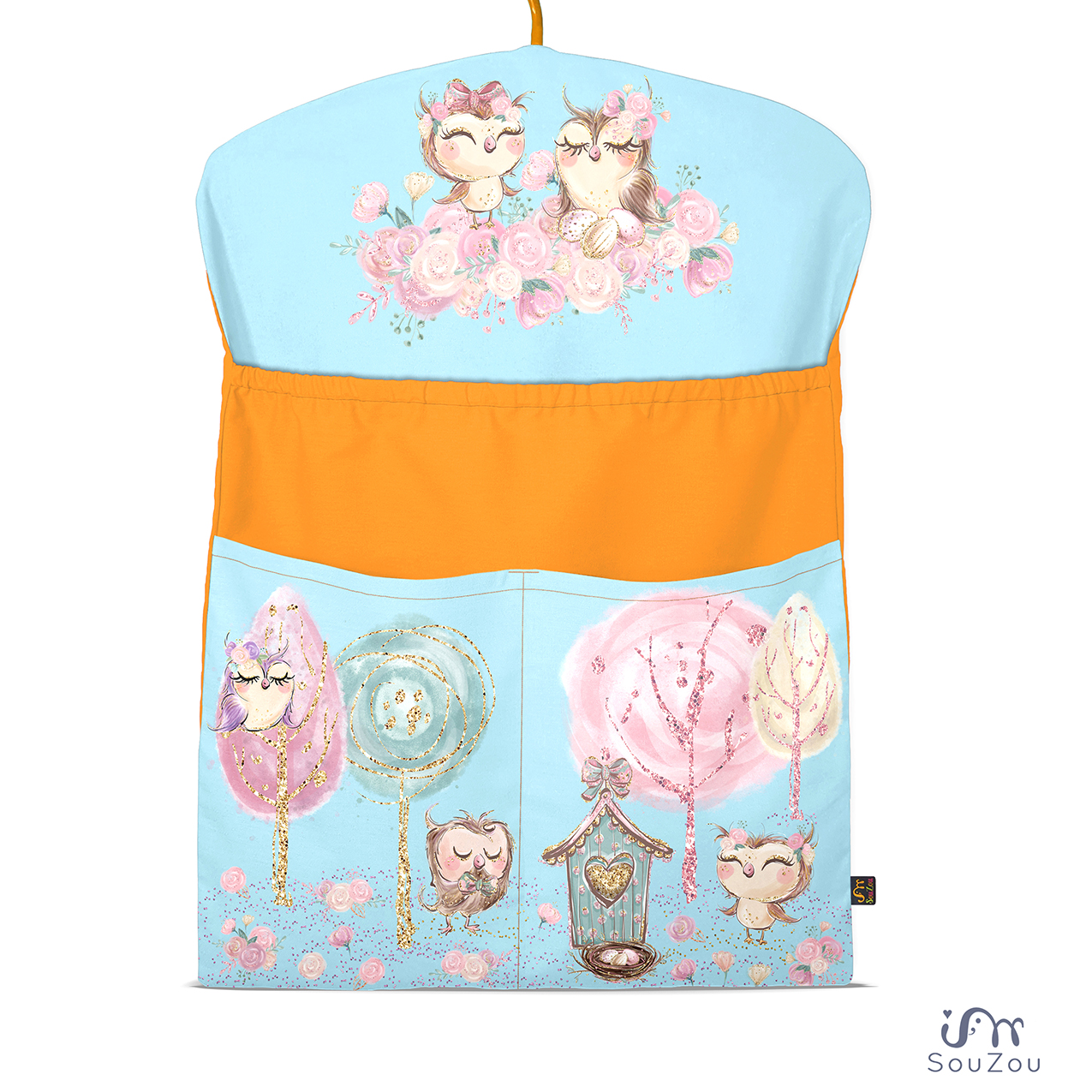 AUTORSKÝ KAPSÁŘ na ramínko do školky SOVIČKY 