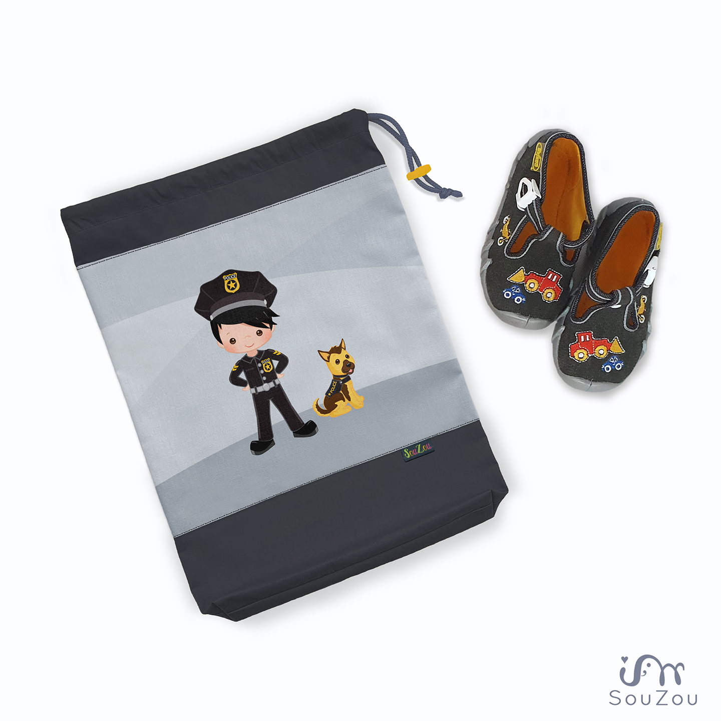 AUTORSKÝ pytlík na bačkorky POLICIE