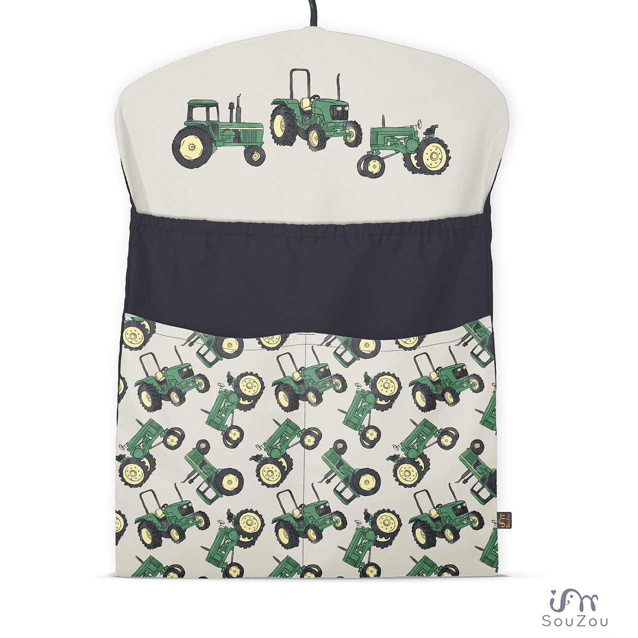 AUTORSKÝ KAPSÁŘ na ramínko do školky TRAKTORY