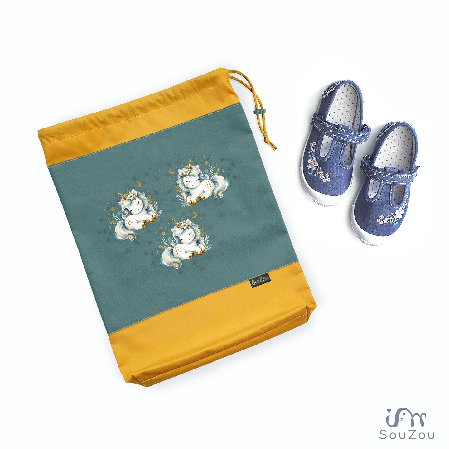 AUTORSKÝ pytlík na bačkorky UNICORN