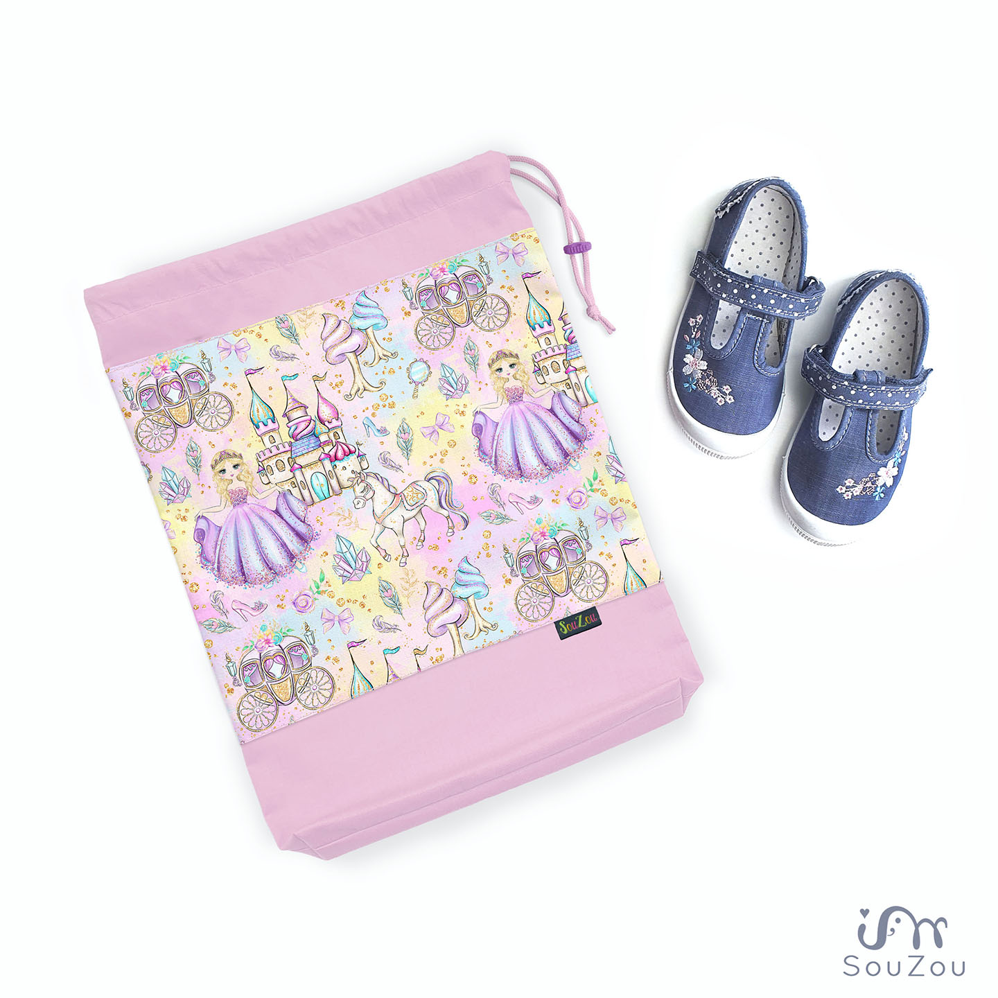 AUTORSKÝ pytlík na bačkorky PRINCEZNY 