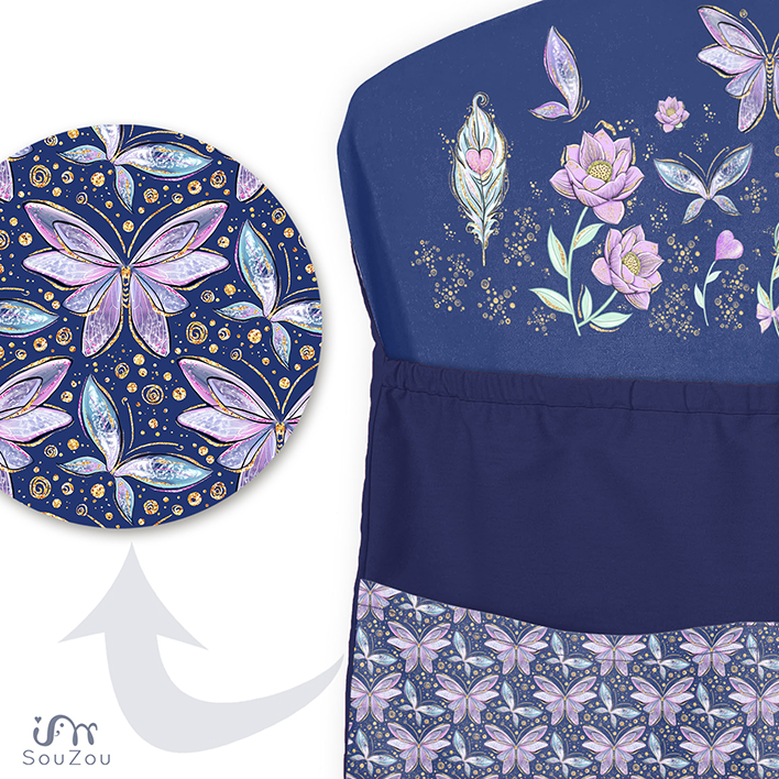 AUTORSKÝ KAPSÁŘ na ramínko do školky MOTÝLCI