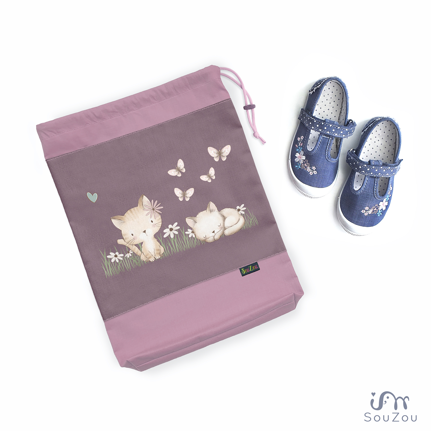 AUTORSKÝ pytlík na bačkorky KOČIČKY