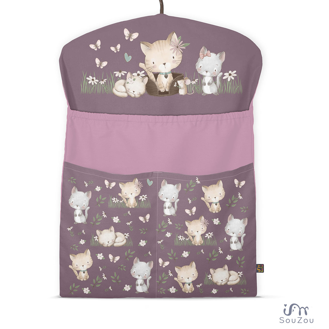 AUTORSKÝ KAPSÁŘ na ramínko do školky KOČIČKY