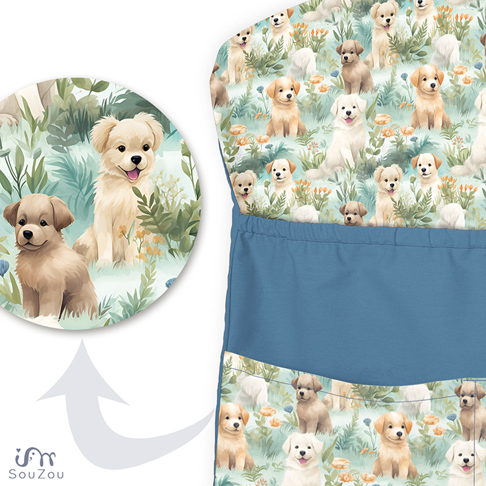 AUTORSKÝ KAPSÁŘ na ramínko do školky PEJSCI