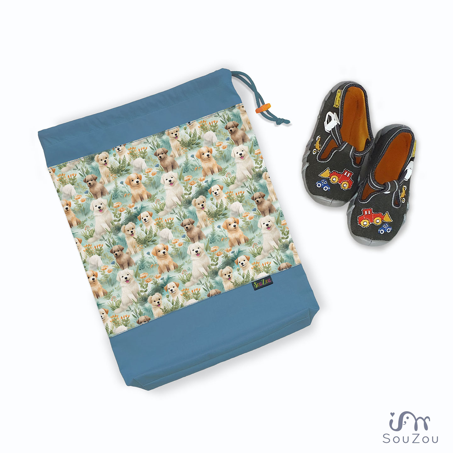 AUTORSKÝ pytlík na bačkorky PEJSCI