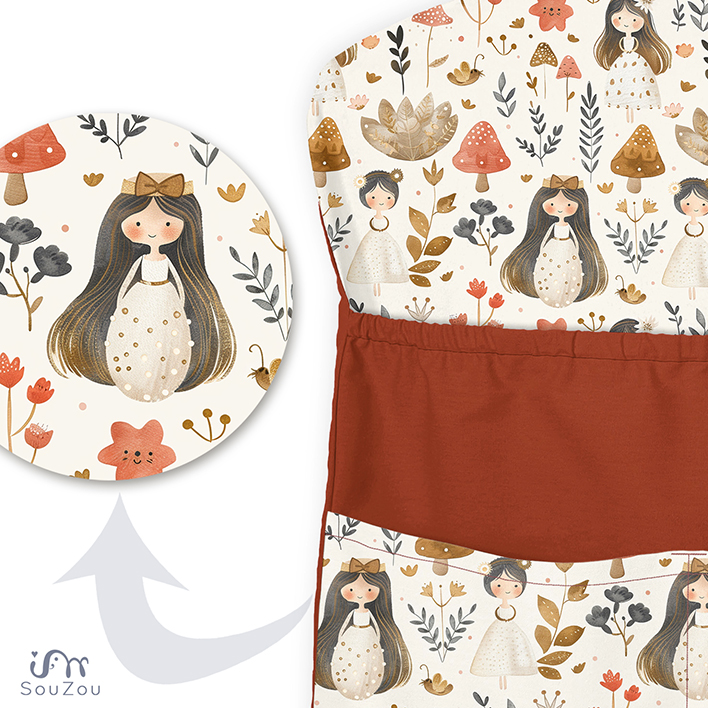 AUTORSKÝ KAPSÁŘ na ramínko do školky PRINCEZNY