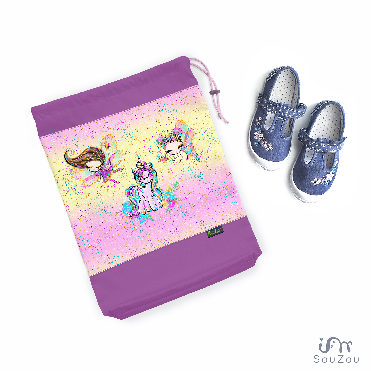 AUTORSKÝ pytlík na bačkorky FAIRY LAND