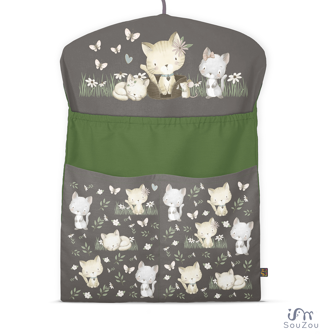 AUTORSKÝ KAPSÁŘ na ramínko do školky KOČIČKY