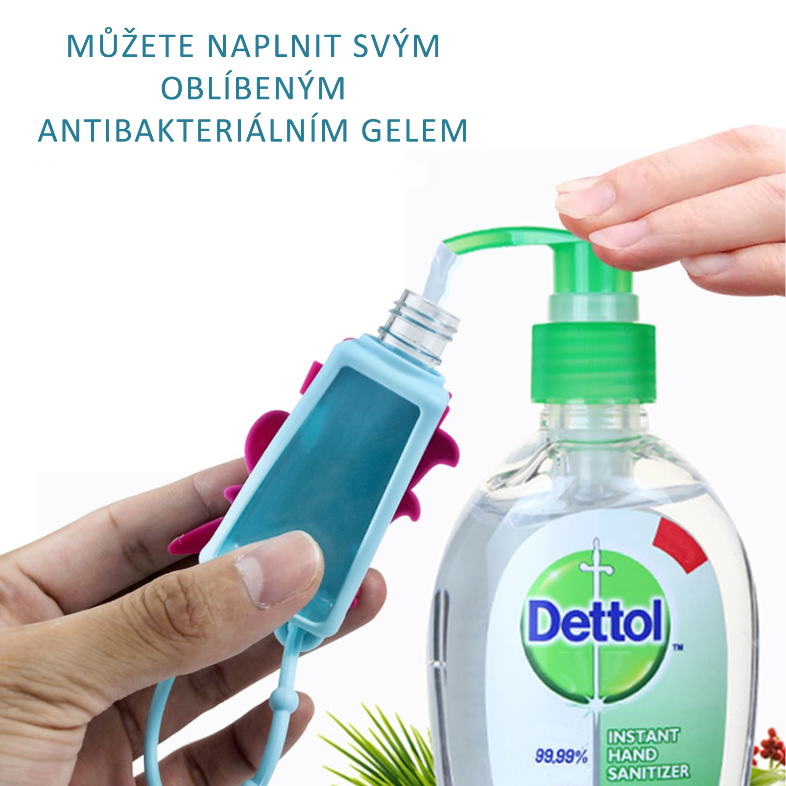 LAHVIČKA NA DĚTSKÝ DEZINFEKČNÍ GEL NA RUCE - DINO