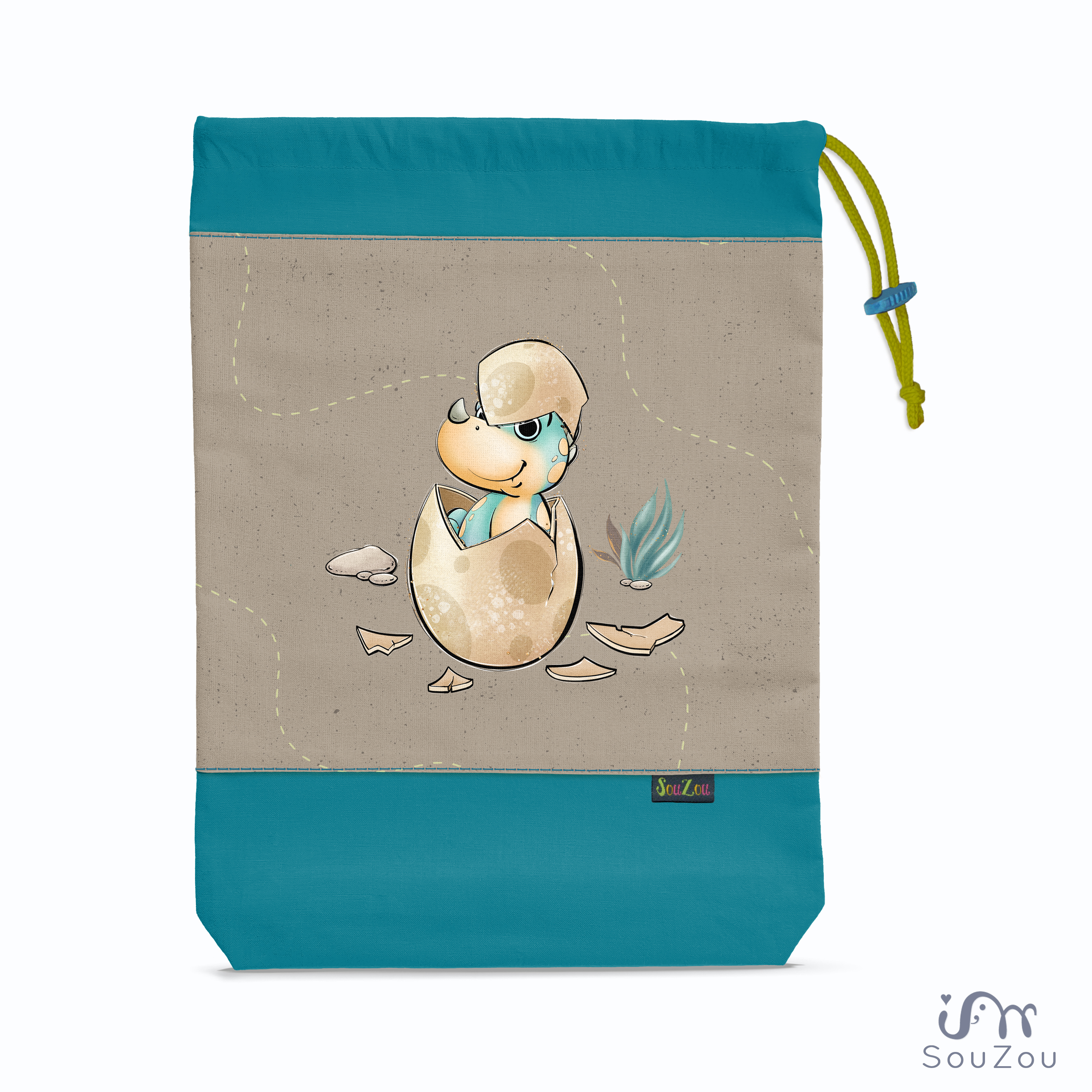 AUTORSKÝ pytlík na bačkorky DINO