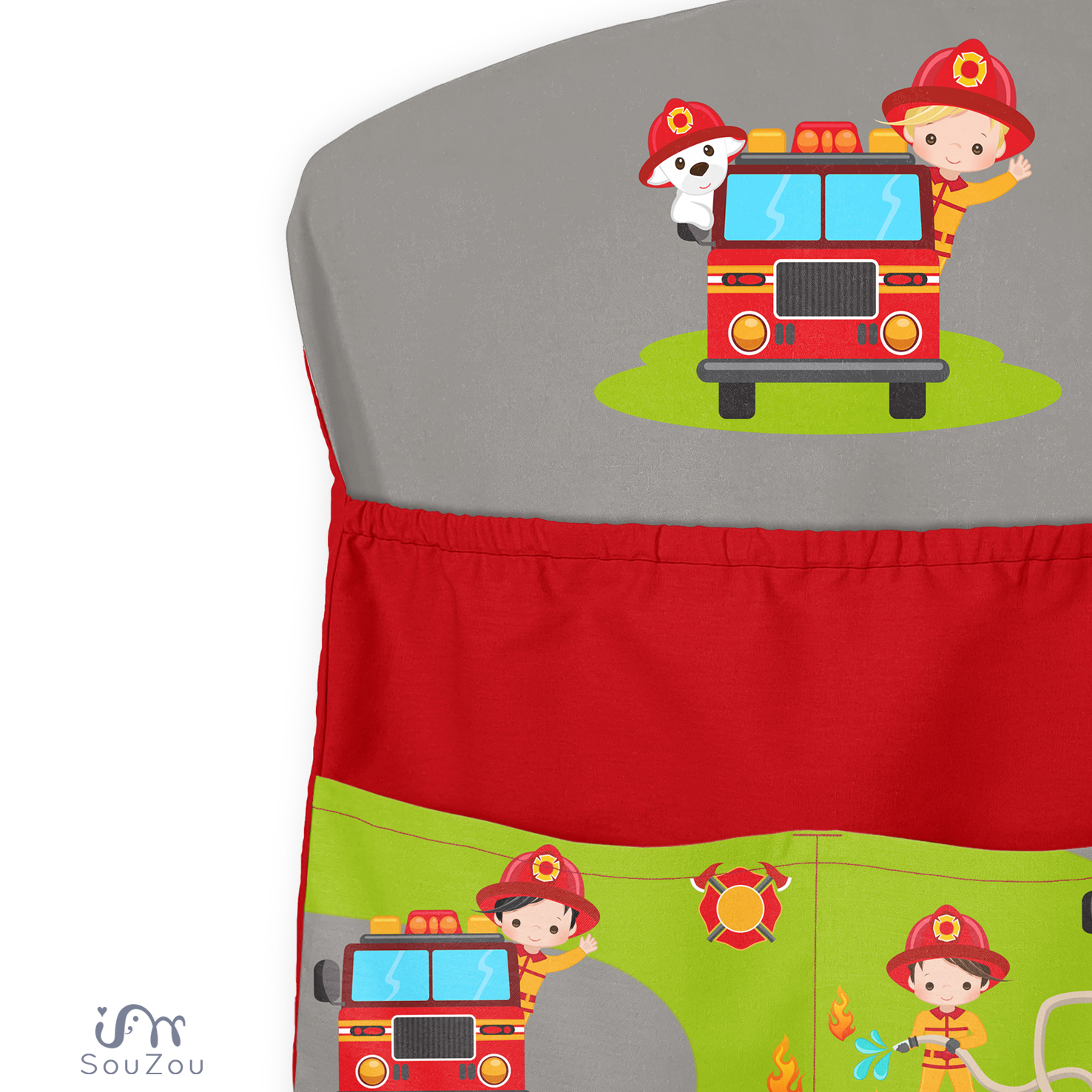 AUTORSKÝ KAPSÁŘ na ramínko do školky HASIČI