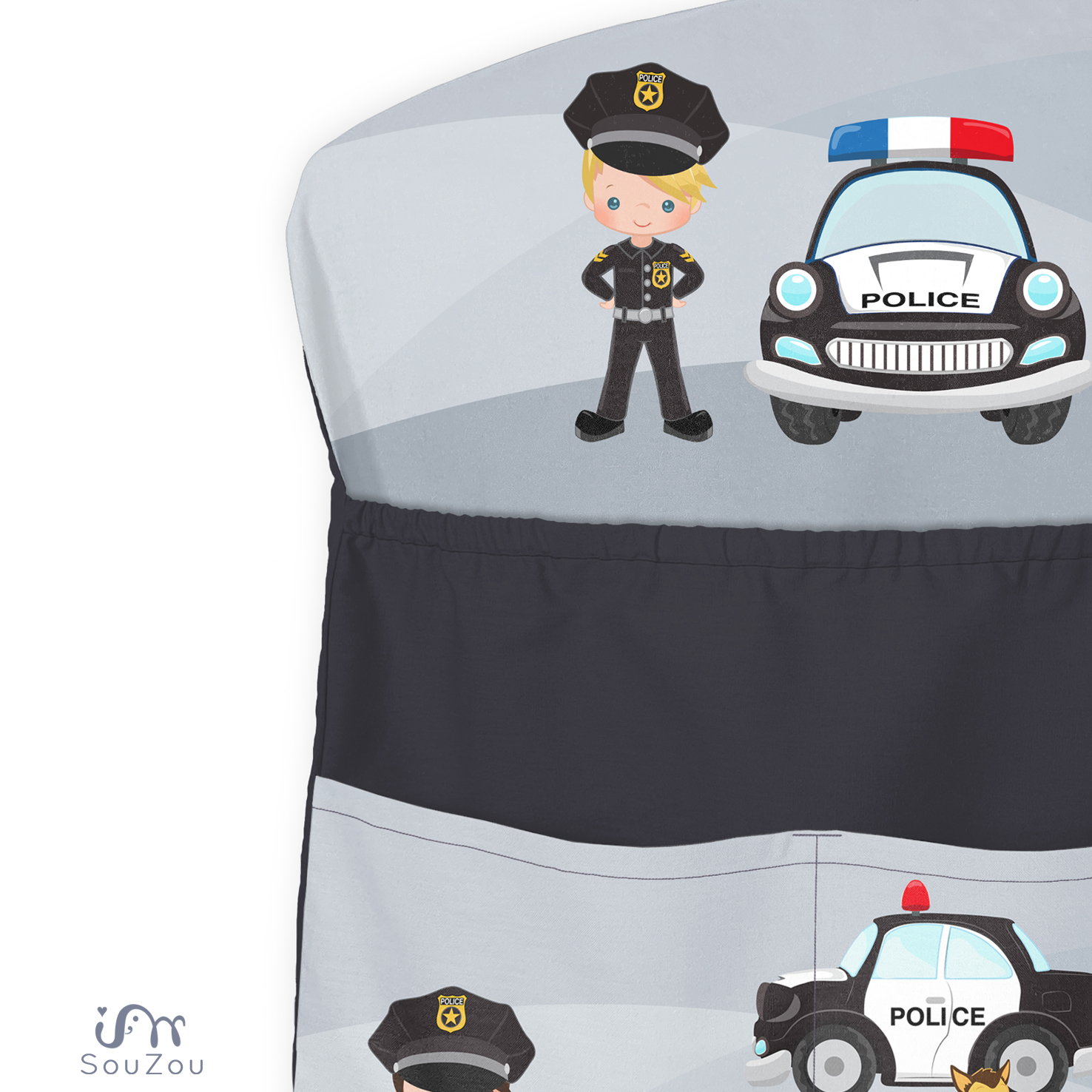 AUTORSKÝ KAPSÁŘ na ramínko do školky POLICIE