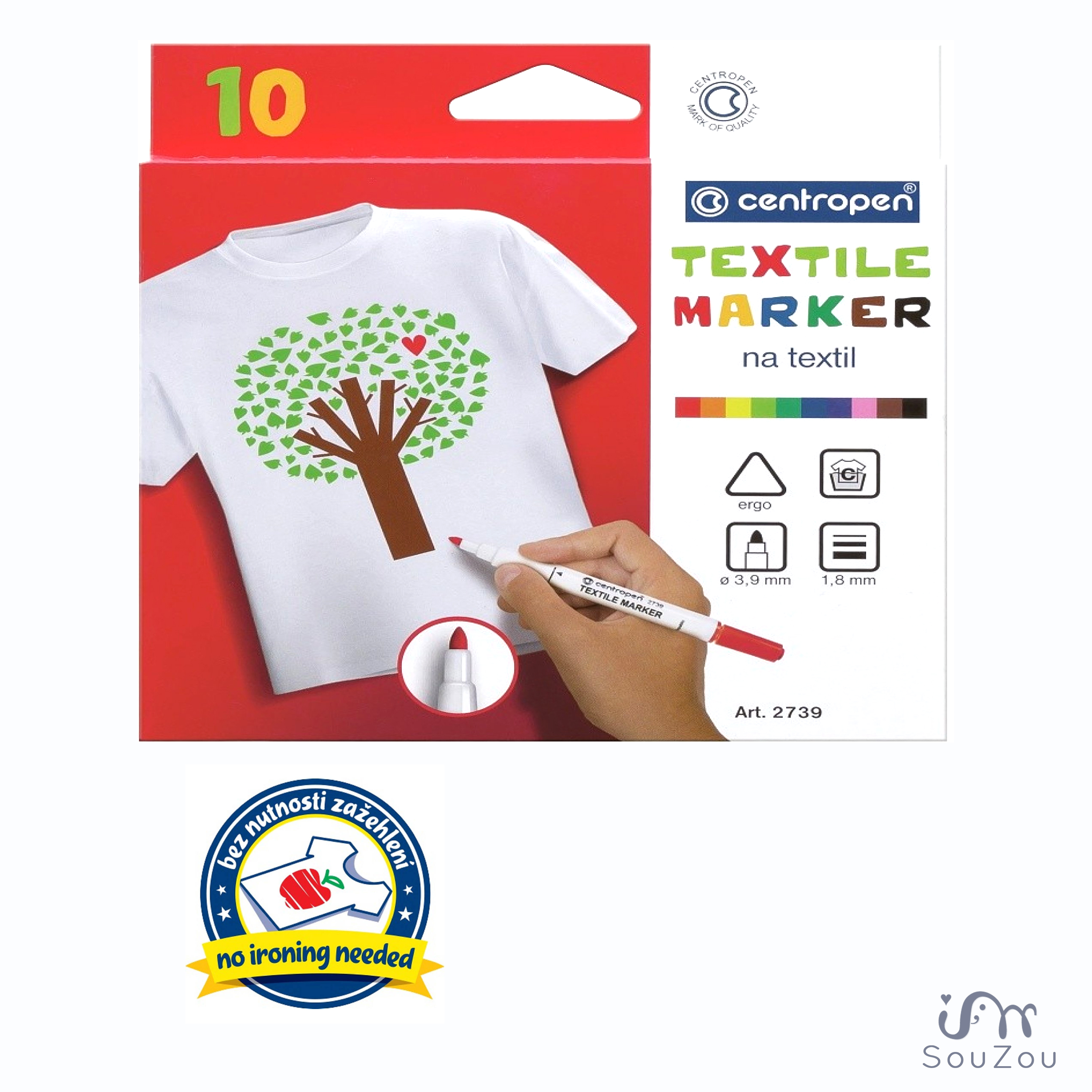 Fix na textil CENTROPEN - sada 10ks