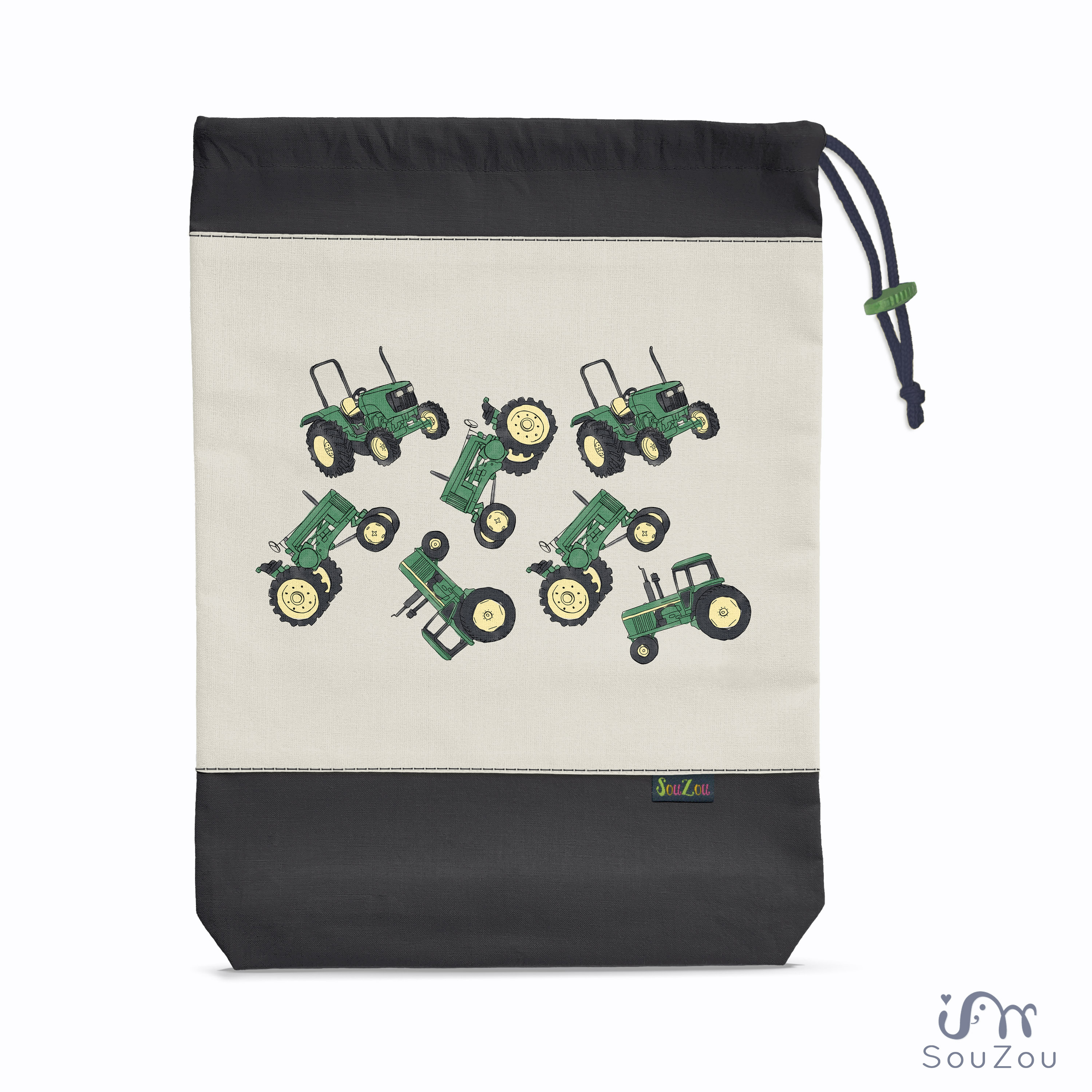 AUTORSKÝ pytlík na bačkorky TRAKTORY