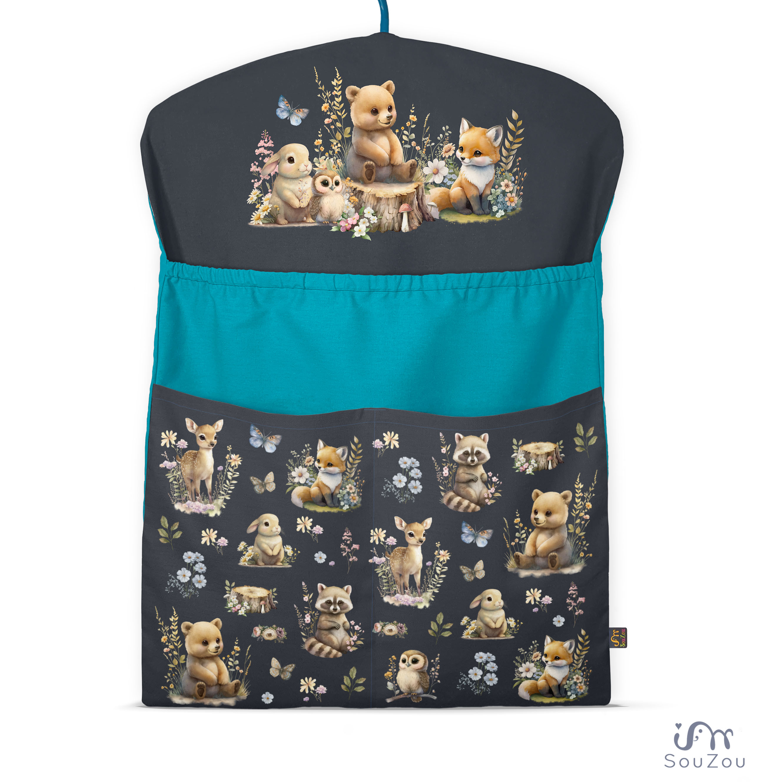 AUTORSKÝ KAPSÁŘ na ramínko do školky LESNÍ ZVÍŘÁTKA