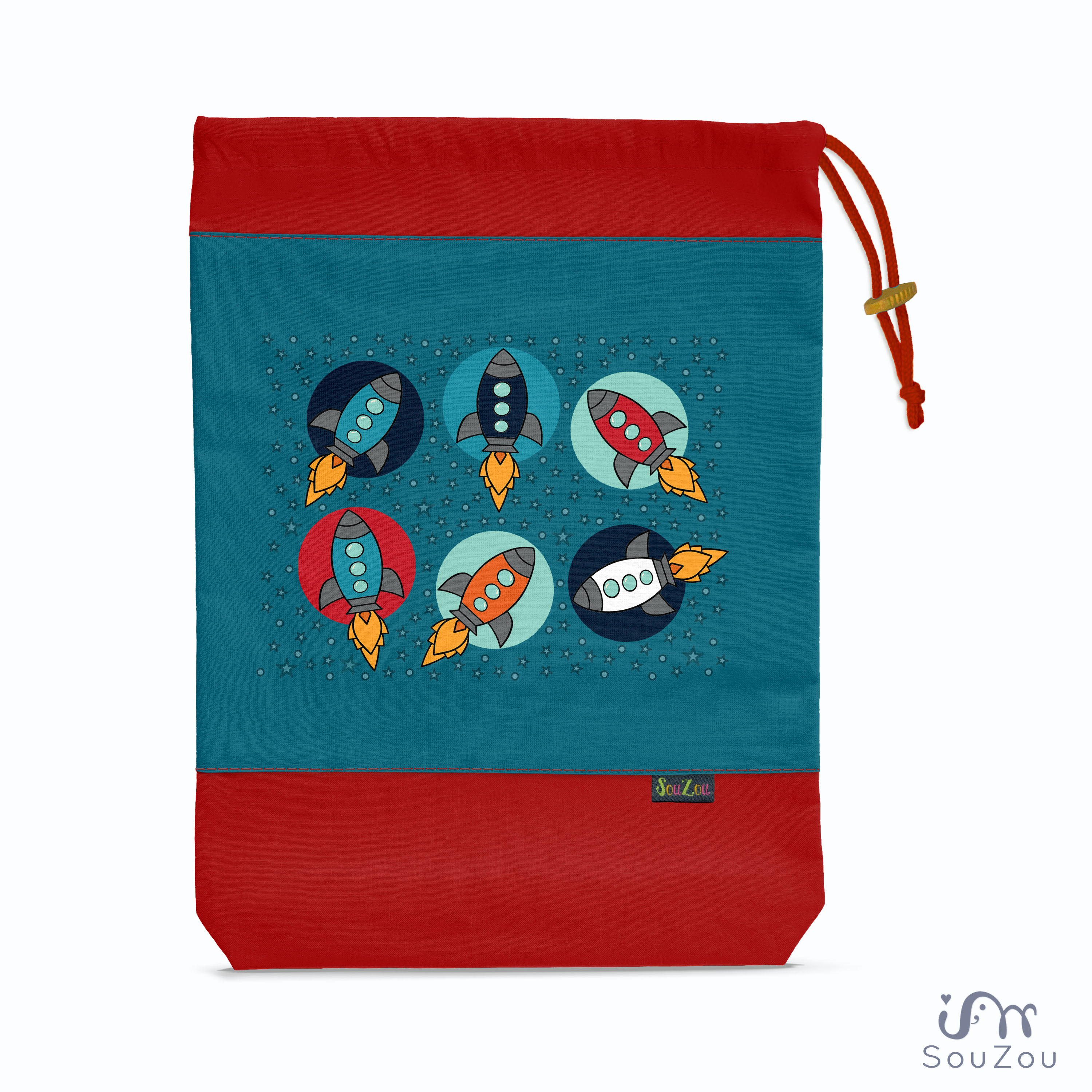 AUTORSKÝ pytlík na bačkorky RAKETY
