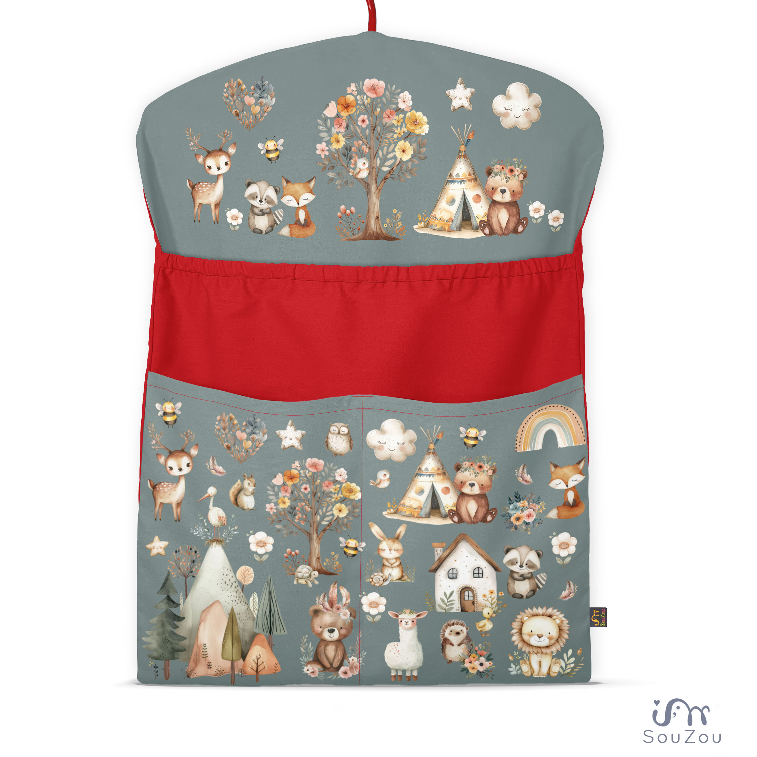 AUTORSKÝ KAPSÁŘ na ramínko do školky BOHO ZVÍŘÁTKA