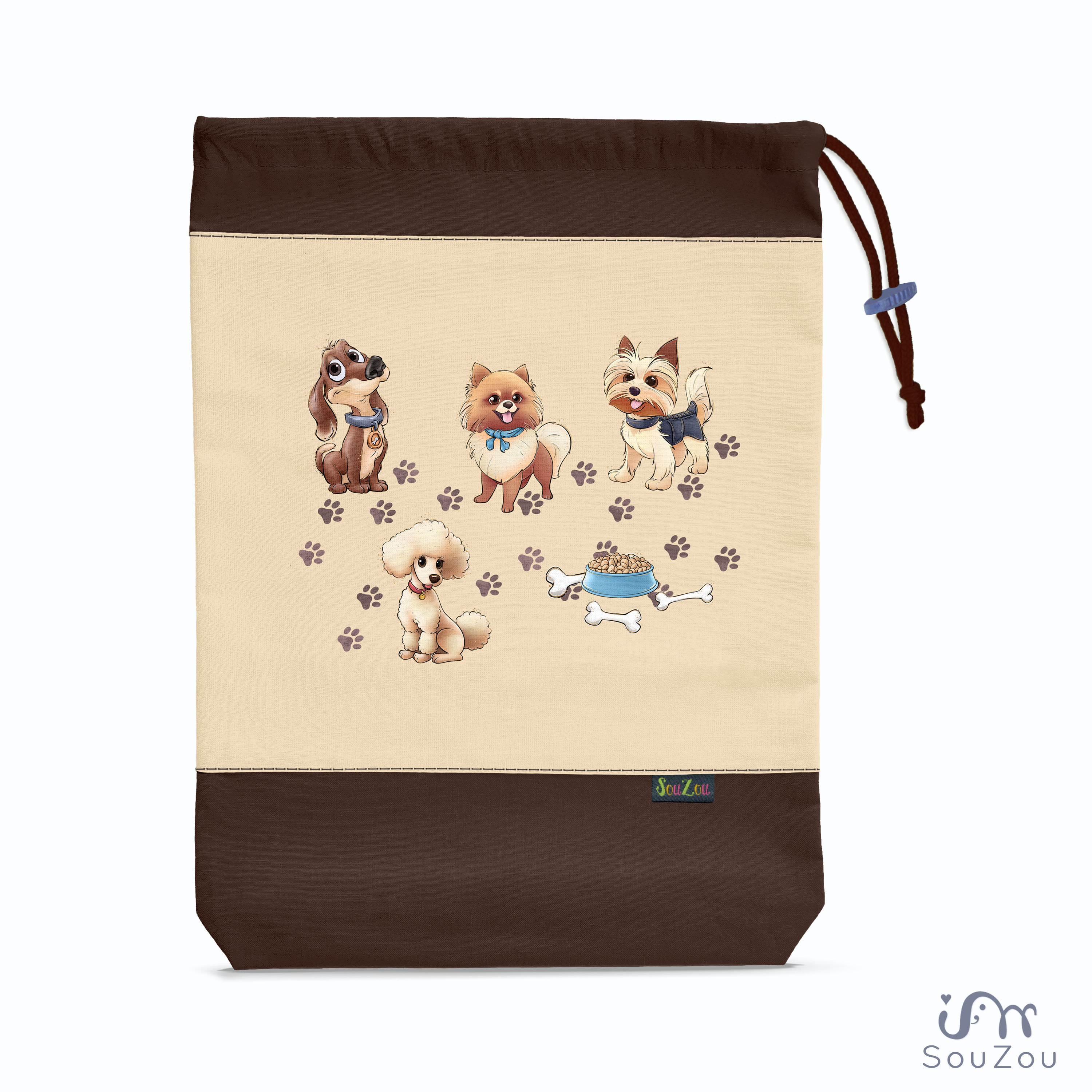 AUTORSKÝ pytlík na bačkorky PEJSCI