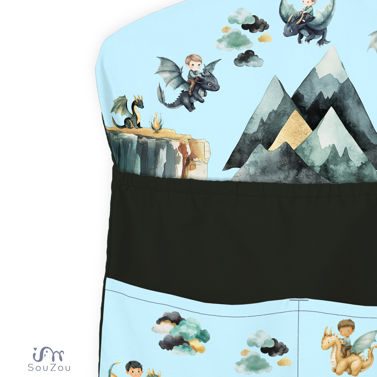 AUTORSKÝ KAPSÁŘ na ramínko do školky DRACI