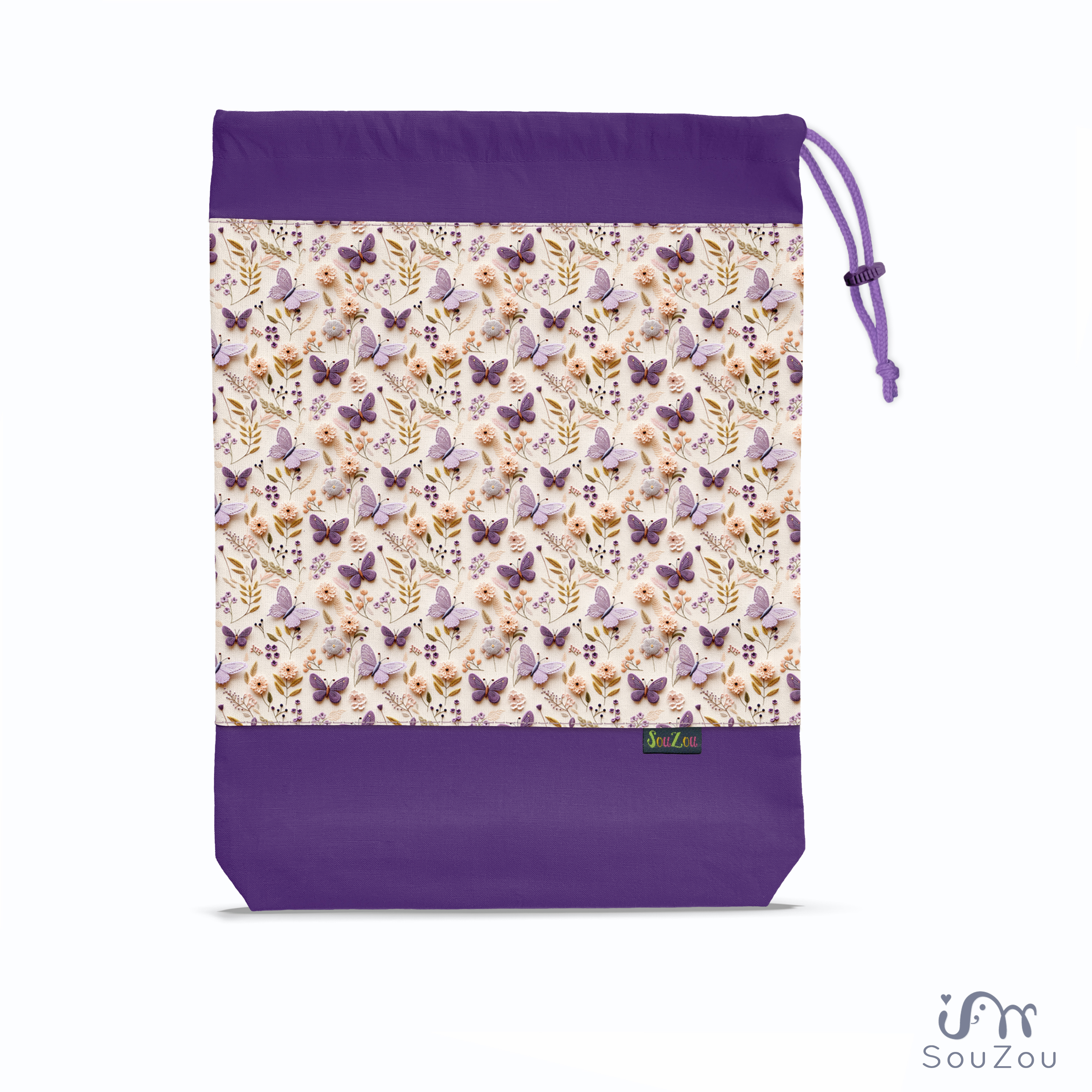 AUTORSKÝ pytlík na bačkorky MOTÝLCI