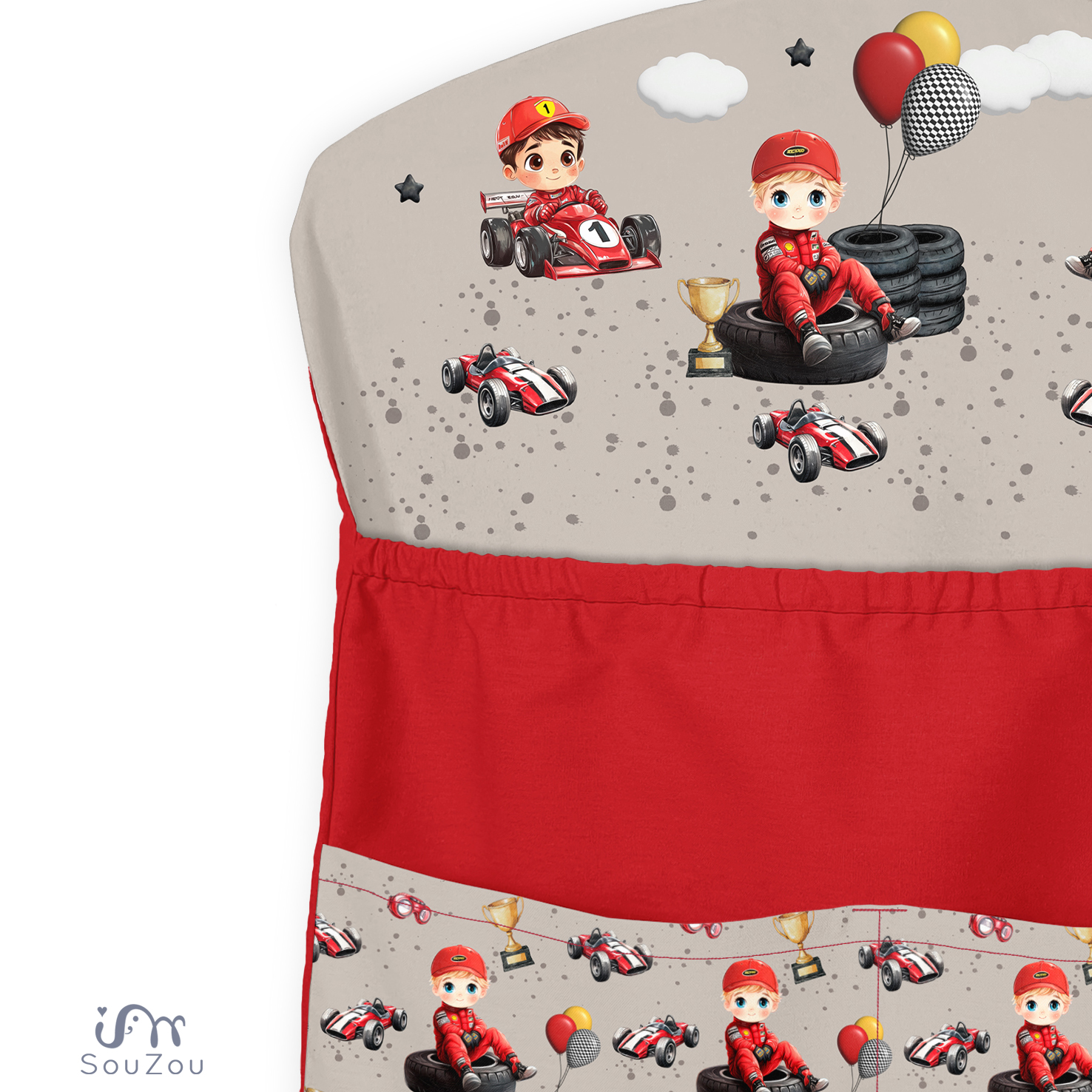 AUTORSKÝ KAPSÁŘ na ramínko do školky FORMULE 1