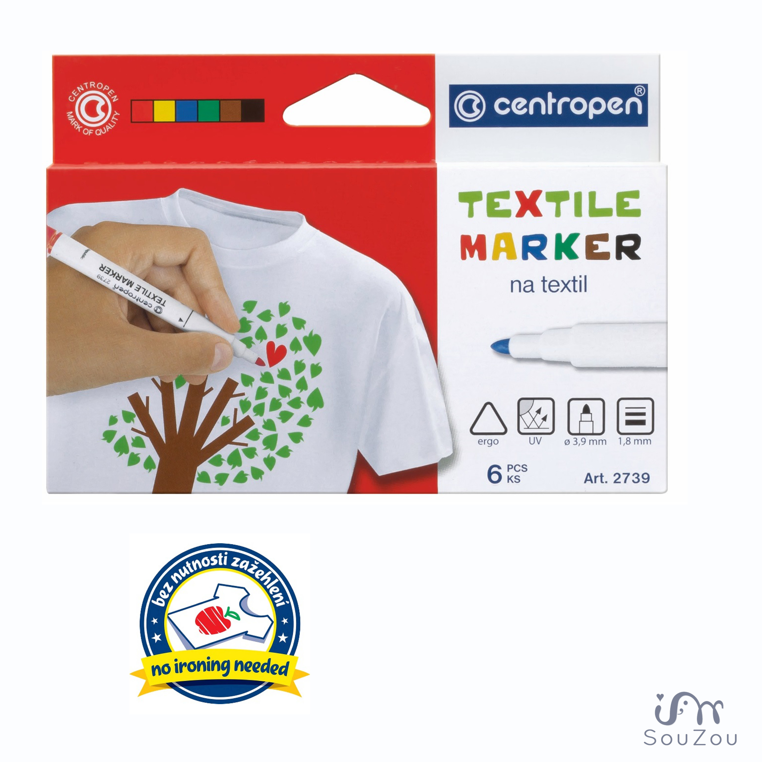 Fix na textil CENTROPEN - sada 6ks