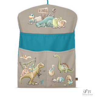 AUTORSKÝ KAPSÁŘ na ramínko do školky DINO
